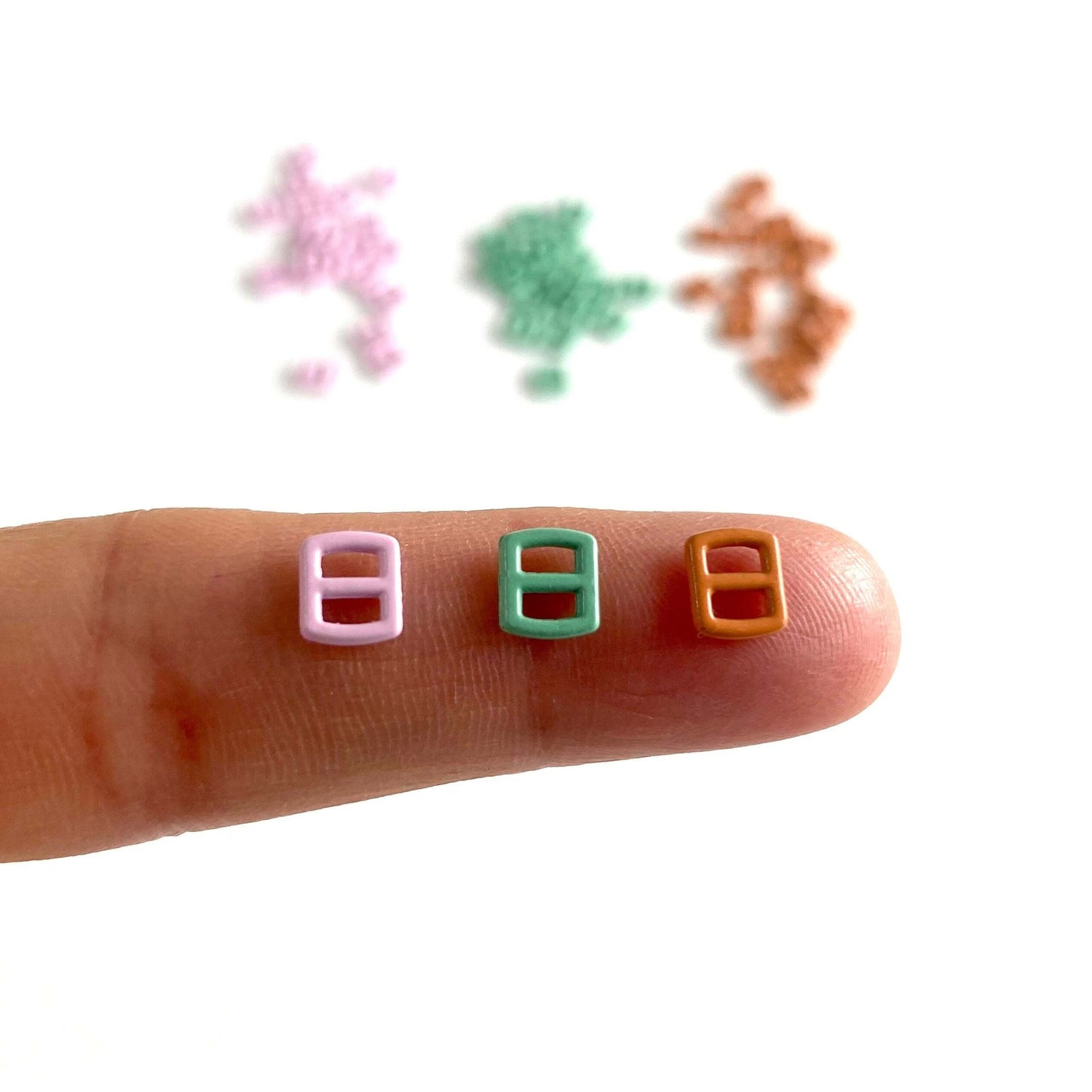 5mm Doll buckles Multi coloured Metal tri glide belt buckle - Blacksparrowuk