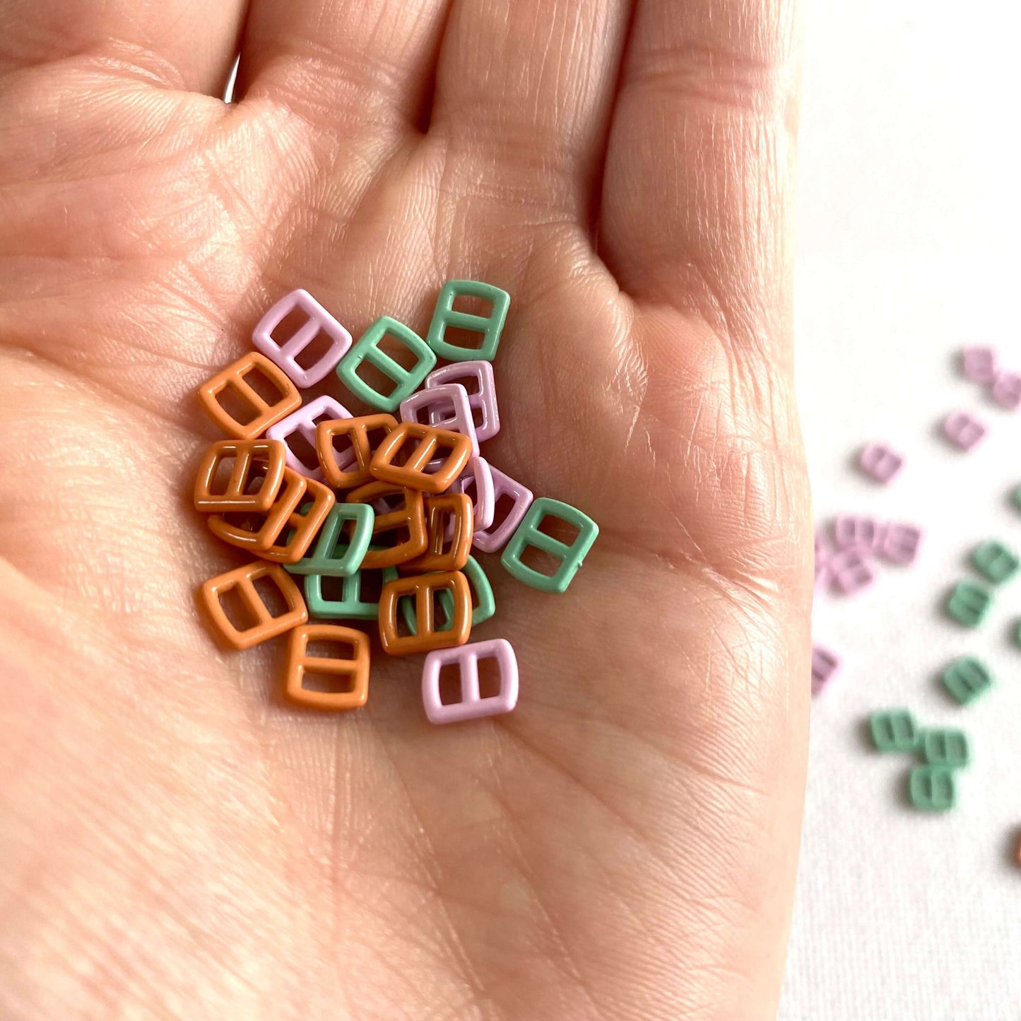 5mm Doll buckles Multi coloured Metal tri glide belt buckle - Blacksparrowuk