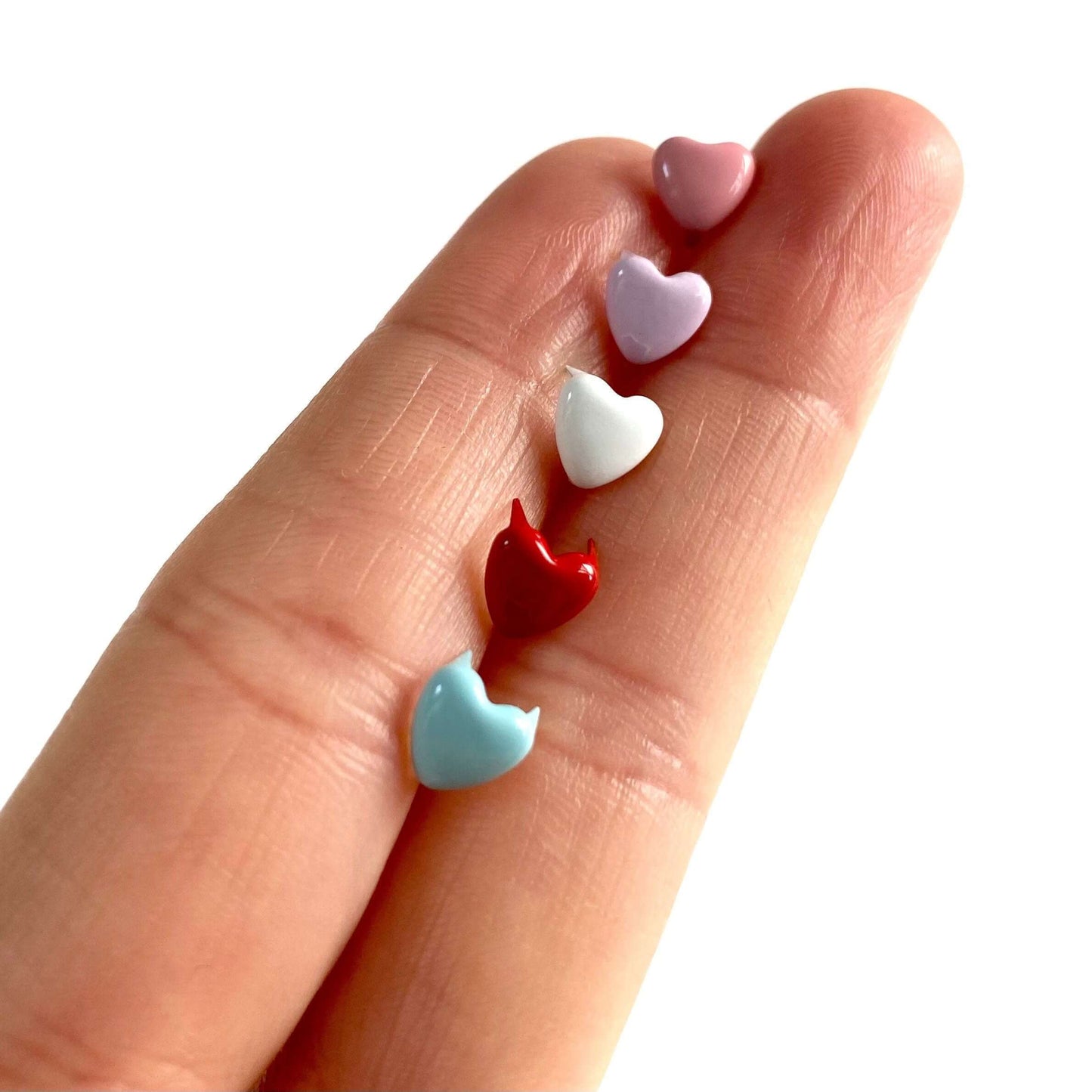 Mini Heart studs 5mm Claw studs Mini Craft Studs - Blacksparrowuk