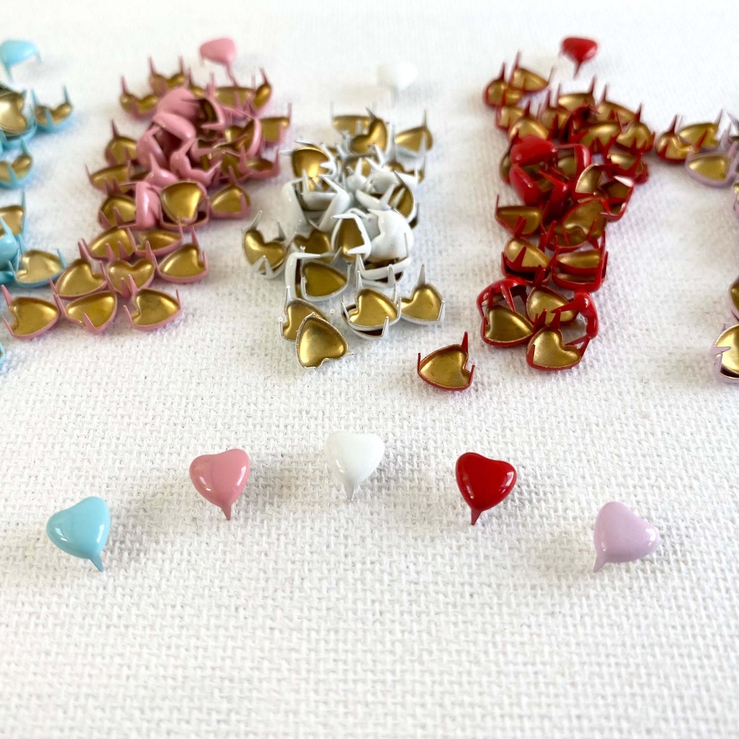 Mini Heart studs 5mm Claw studs Mini Craft Studs - Blacksparrowuk