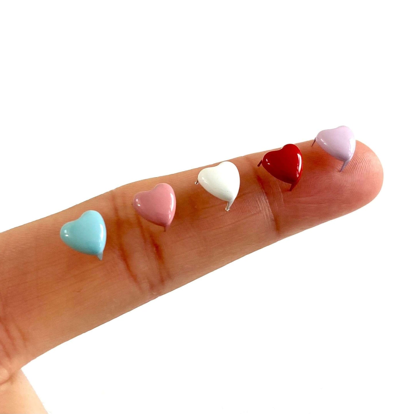 Mini Heart studs 5mm Claw studs Mini Craft Studs - Blacksparrowuk