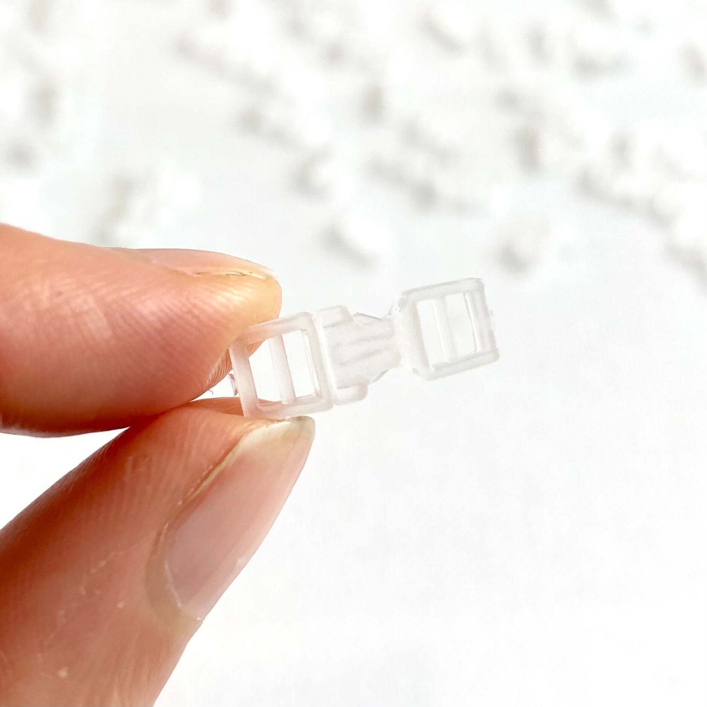 Clear Doll buckles 6mm UK seller Mini Clear plastic release buckle - Blacksparrowuk