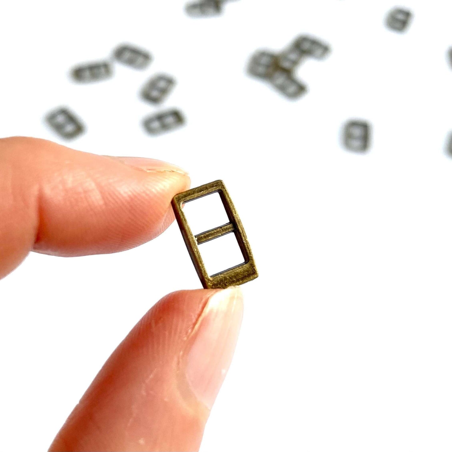 Mini rectangle doll buckles 5mm inner Miniature dolls clothes - Blacksparrowuk