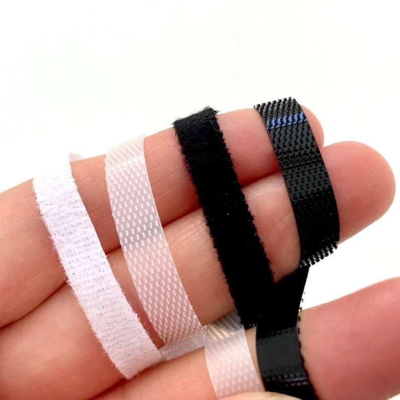 6mm Fastener for dolls clothes 1mtr ultra thin Sew on Fastener strap - Blacksparrowuk