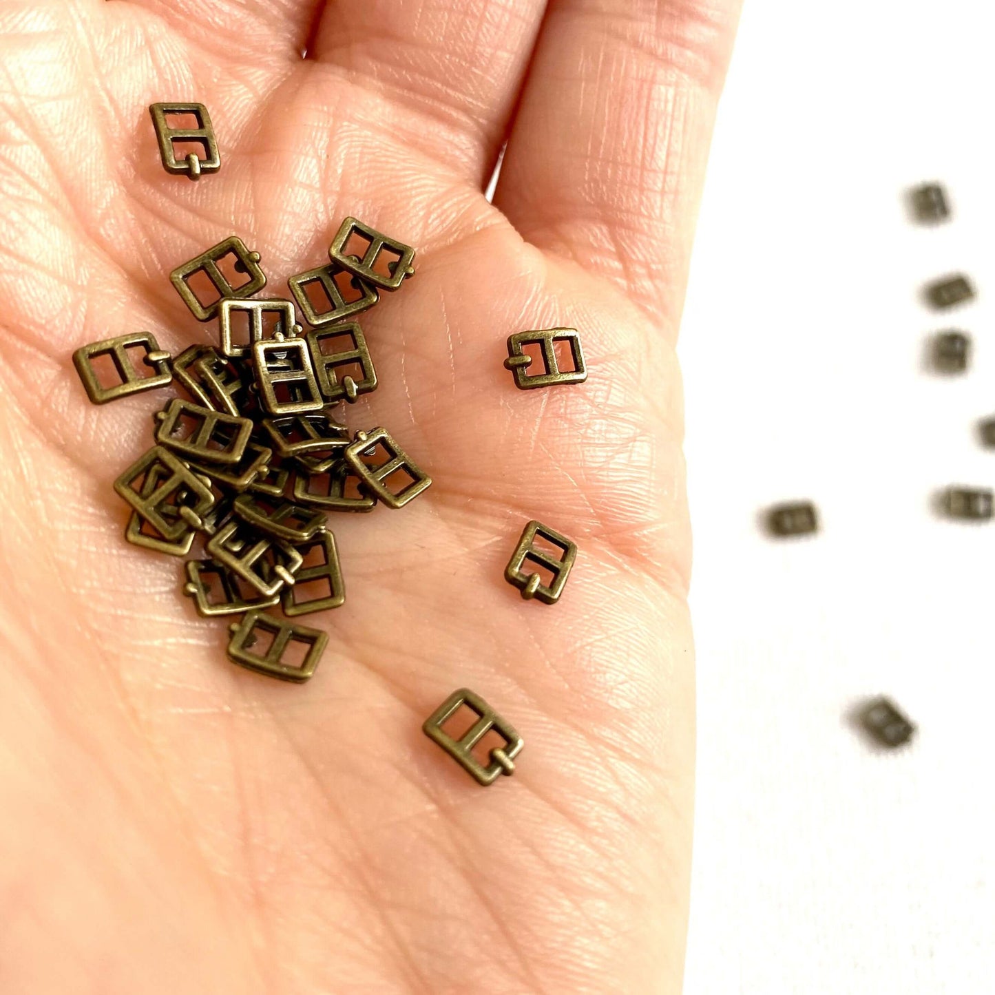 Ultra small 1.5mm Doll buckles tiny doll Overall strap tri glide slider - Blacksparrowuk