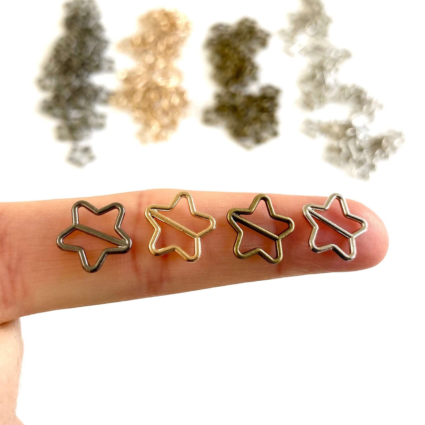 Miniature Star buckles 10mm (7mm inner) Doll shoe buckles - Blacksparrowuk