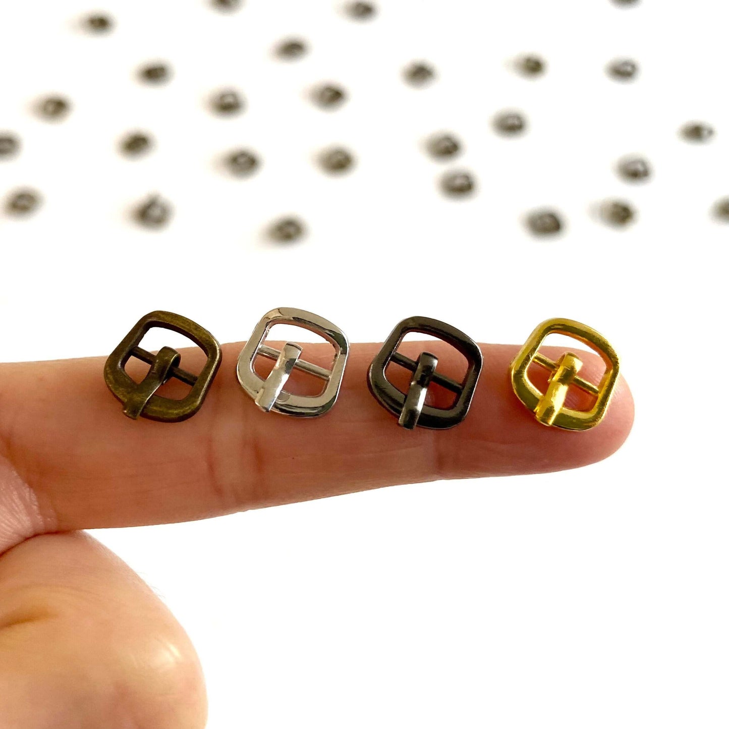 Mini doll clothes buckles 7mm Square miniature dolls belt buckle - Blacksparrowuk