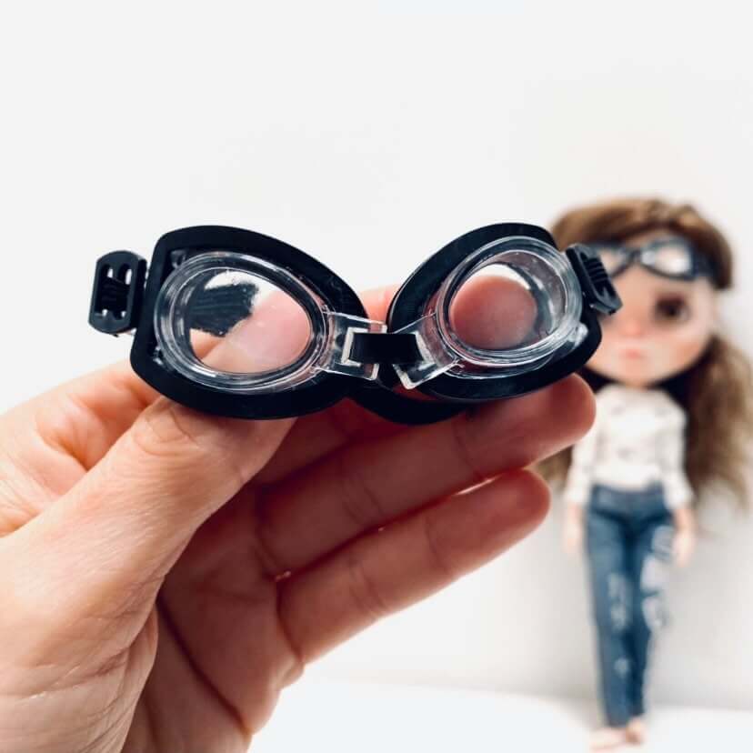 Blythe doll swimming Goggles 1/6 BJD Steampunk doll glasses - Blacksparrowuk