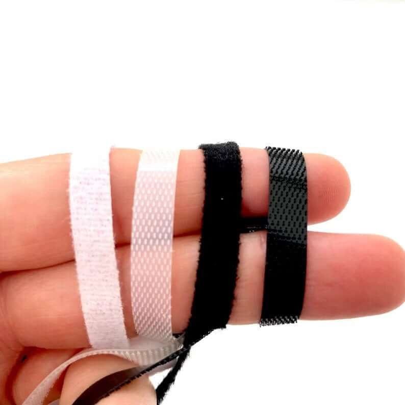 6mm Fastener for dolls clothes 1mtr ultra thin Sew on Fastener strap - Blacksparrowuk