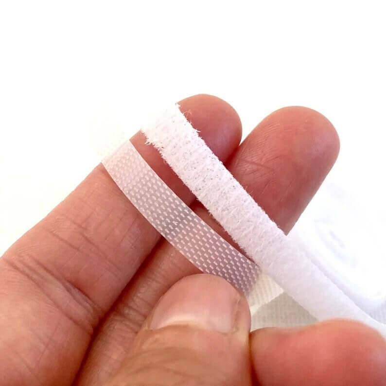 6mm Fastener for dolls clothes 1mtr ultra thin Sew on Fastener strap - Blacksparrowuk