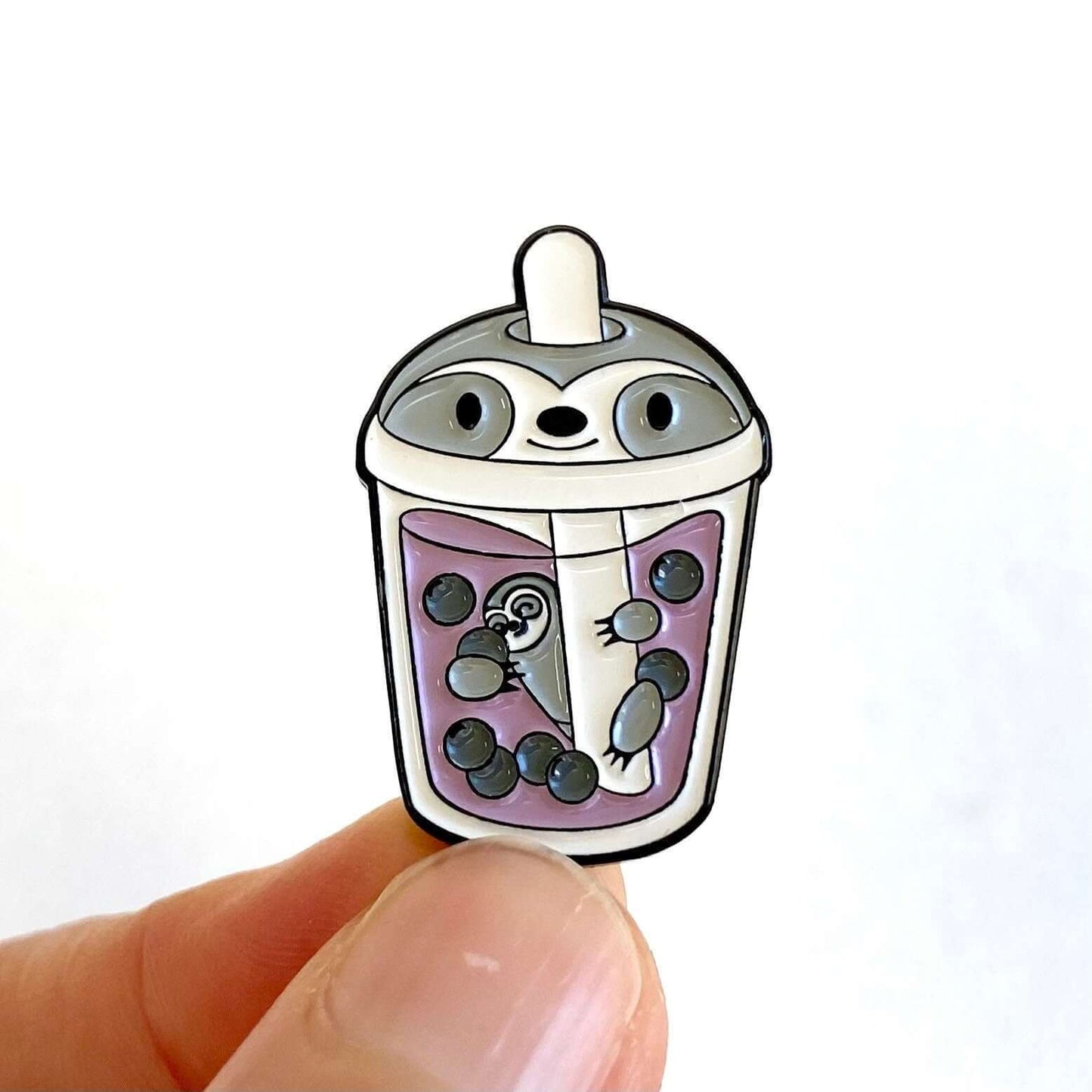 Bubble tea cute Kawaii pin badge Metal Milk tea enamel pin - 6 designs - Blacksparrowuk