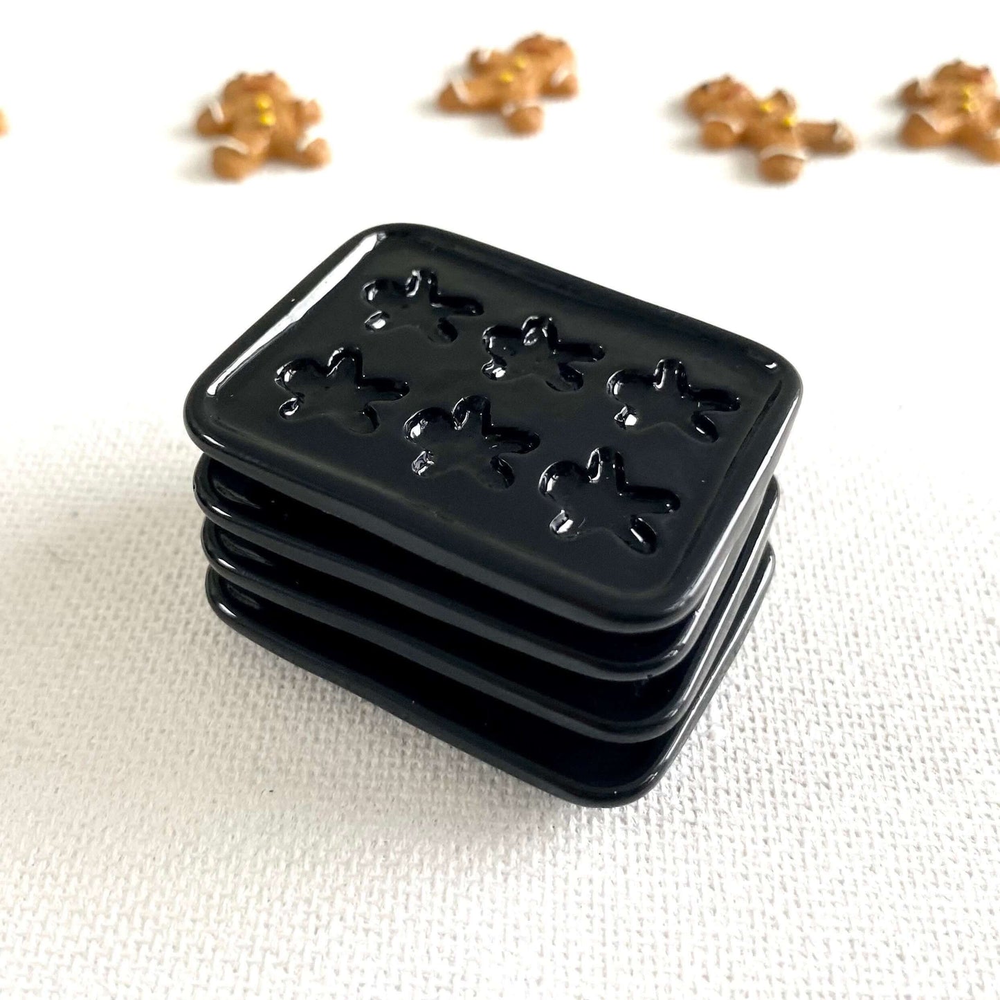 Miniature Cookie Baking tray for Gingerbread men 1/6 scale - Blacksparrowuk