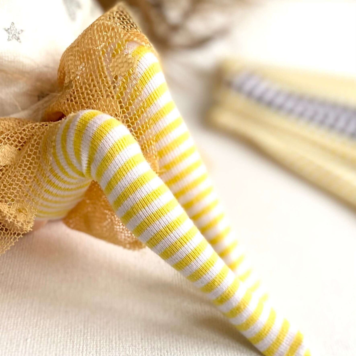 Blythe doll socks Yellow Stripy doll socks white striped BJD socks - Blacksparrowuk