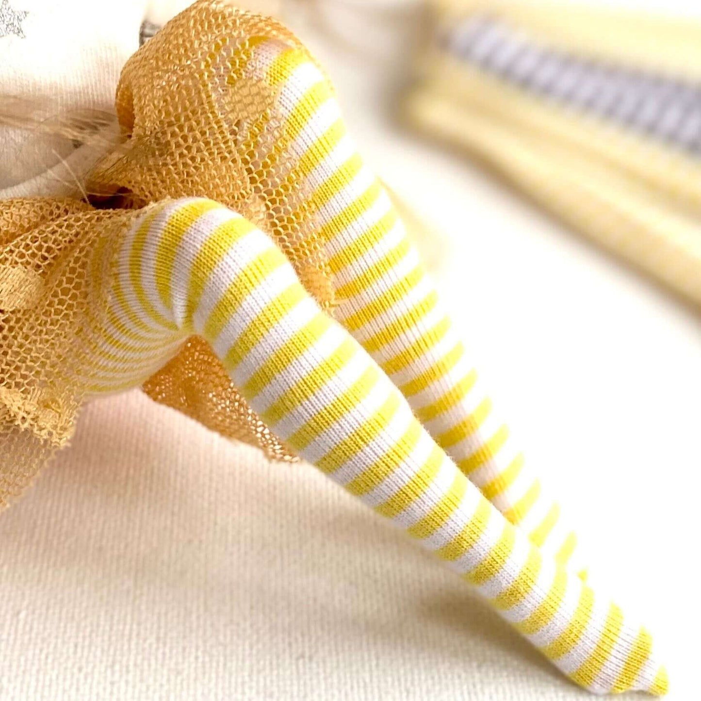 Blythe doll socks Yellow Stripy doll socks white striped BJD socks - Blacksparrowuk