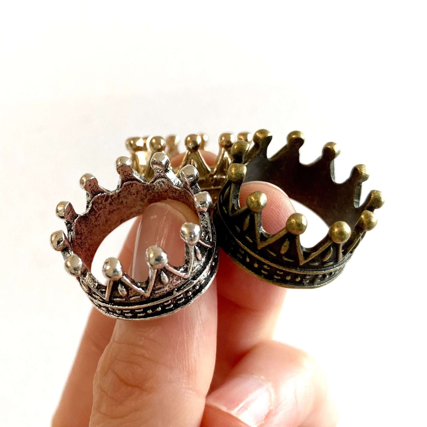 Metal Doll Crown Dollhouse Miniature 1/12 scale - Blacksparrowuk