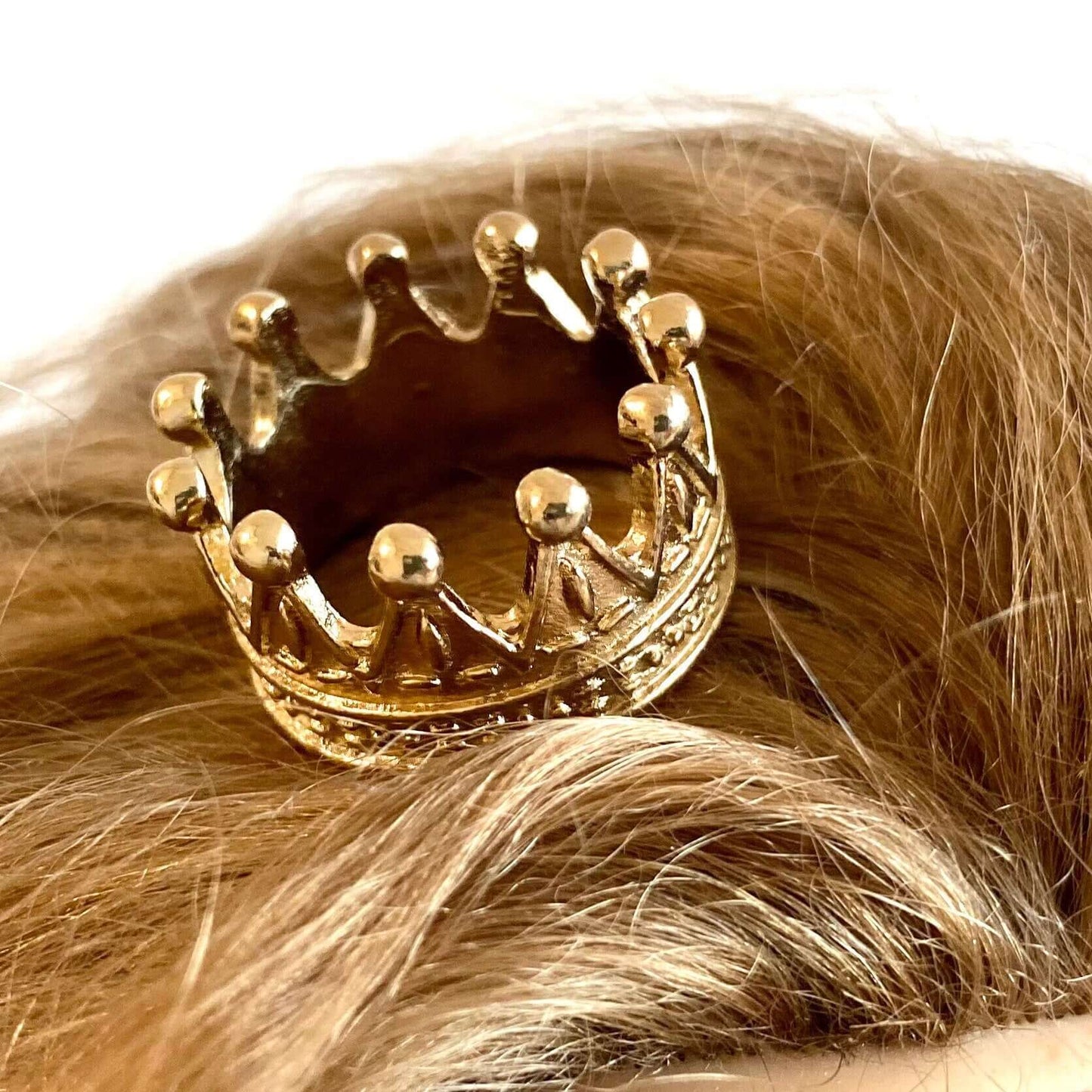 Metal Doll Crown Dollhouse Miniature 1/12 scale - Blacksparrowuk