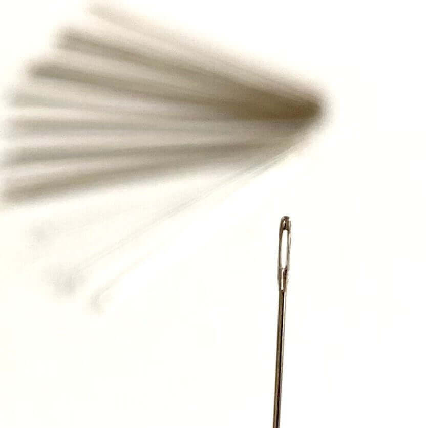 Super skinny sewing Needles 3 pack for sewing 3mm Needle Size 0.45 x 55mm - Blacksparrowuk