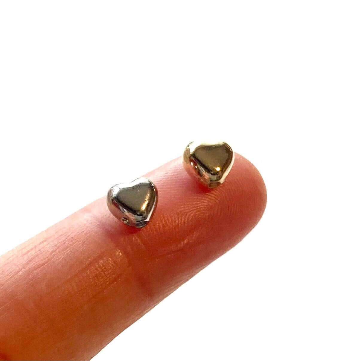 Tiny heart spacer beads acrylic Gold Silver plastic beads - Blacksparrowuk
