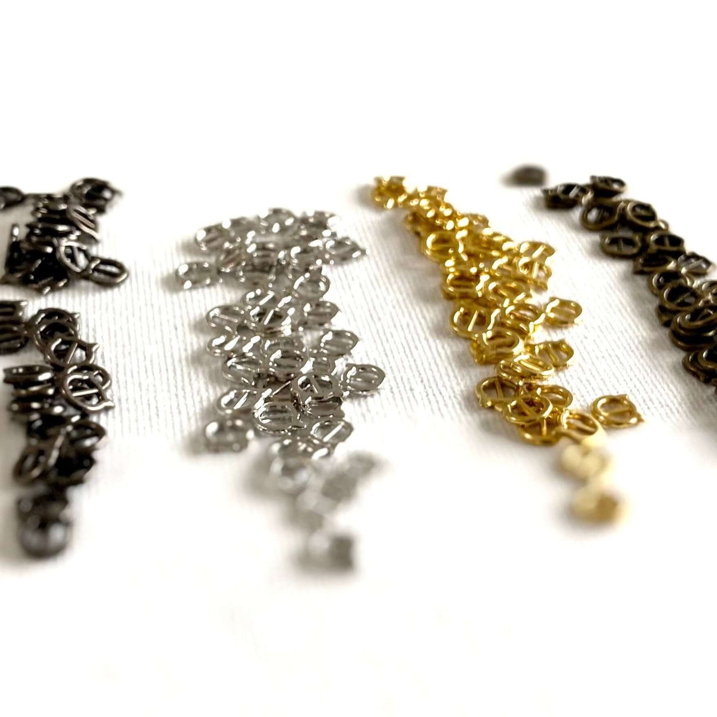 Cat buckles 6.5mm (4mm inner) Miniature Doll shoe buckles slider - Blacksparrowuk