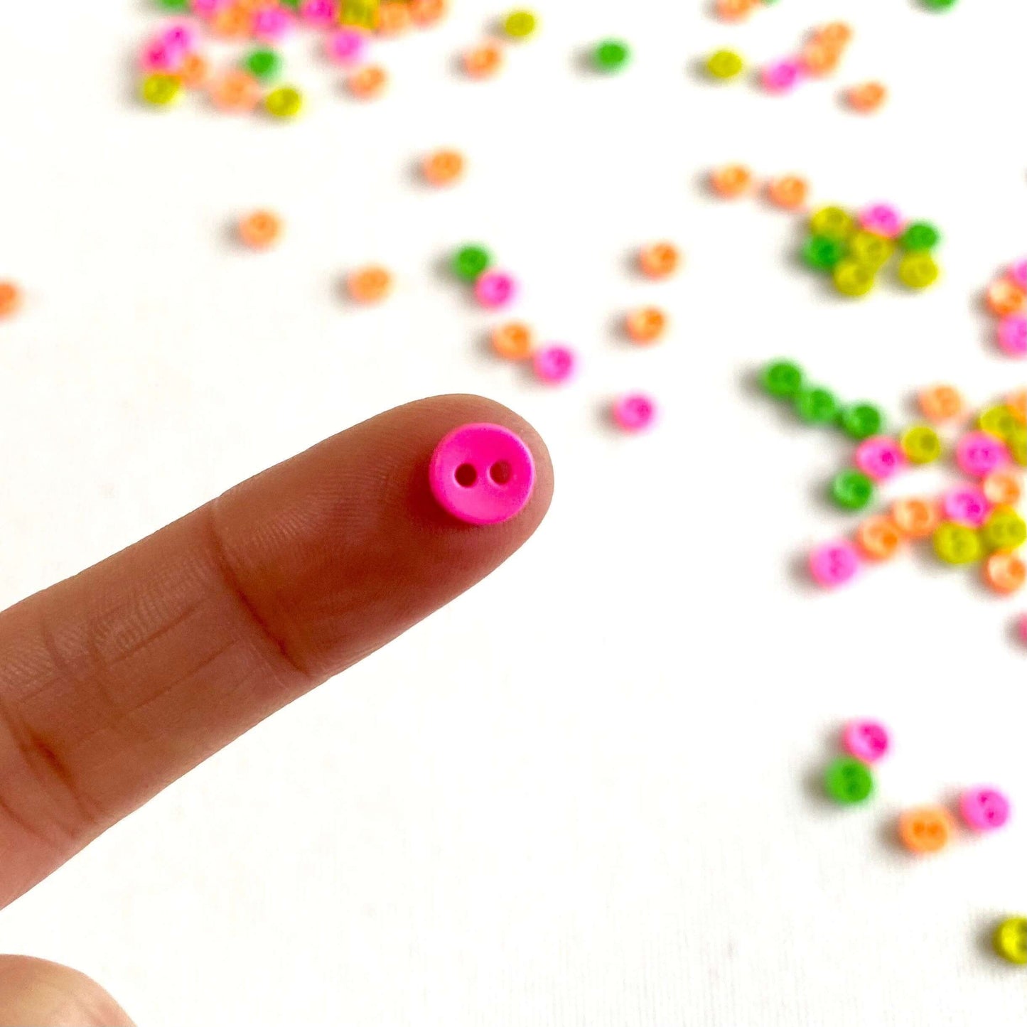 Mini buttons 7mm tiny buttons Neon colour - Blacksparrowuk