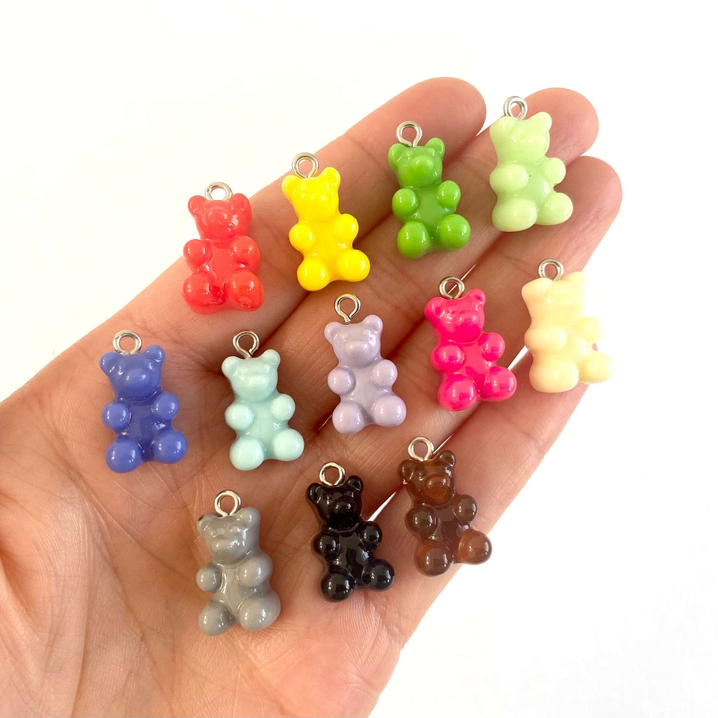 Gummy bear Pendants with metal eyelet - Blacksparrowuk