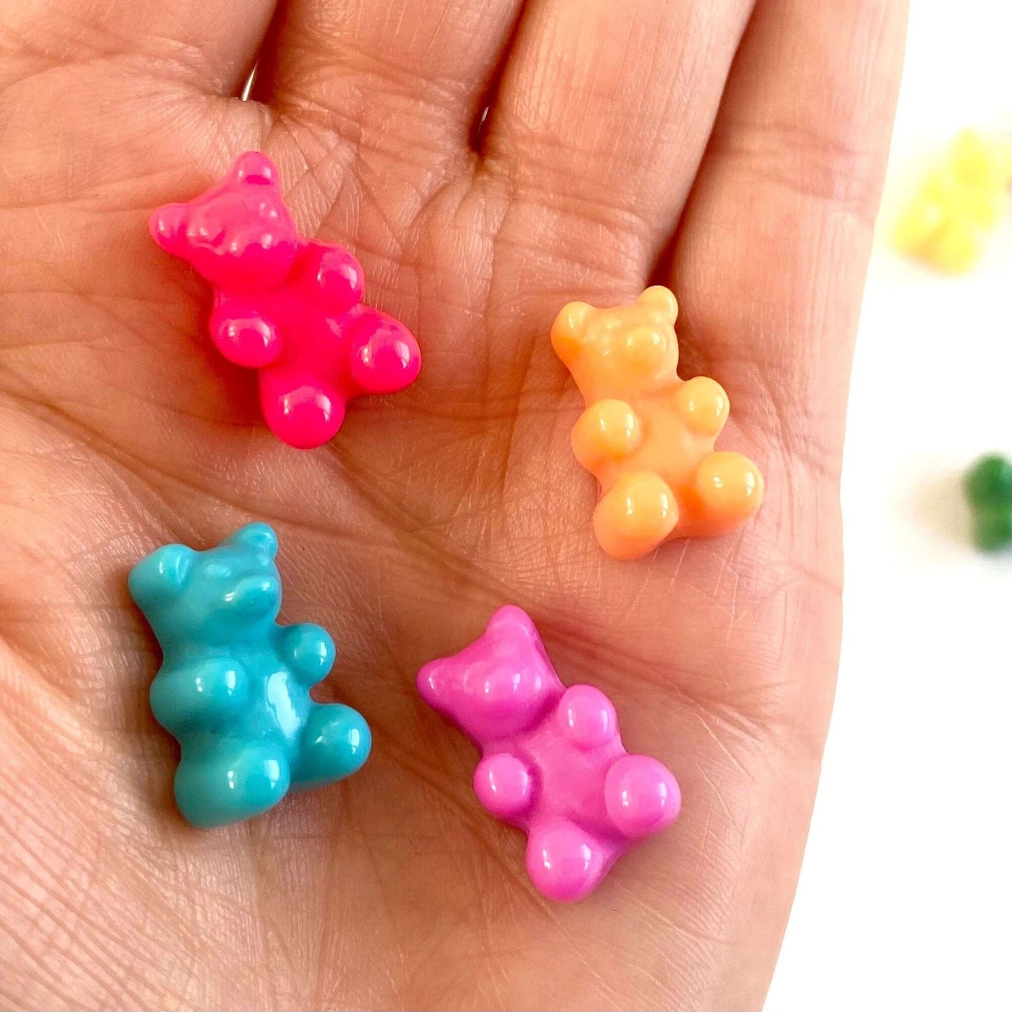 Gummy bear Pendants WITHOUT metal eyelet - Blacksparrowuk