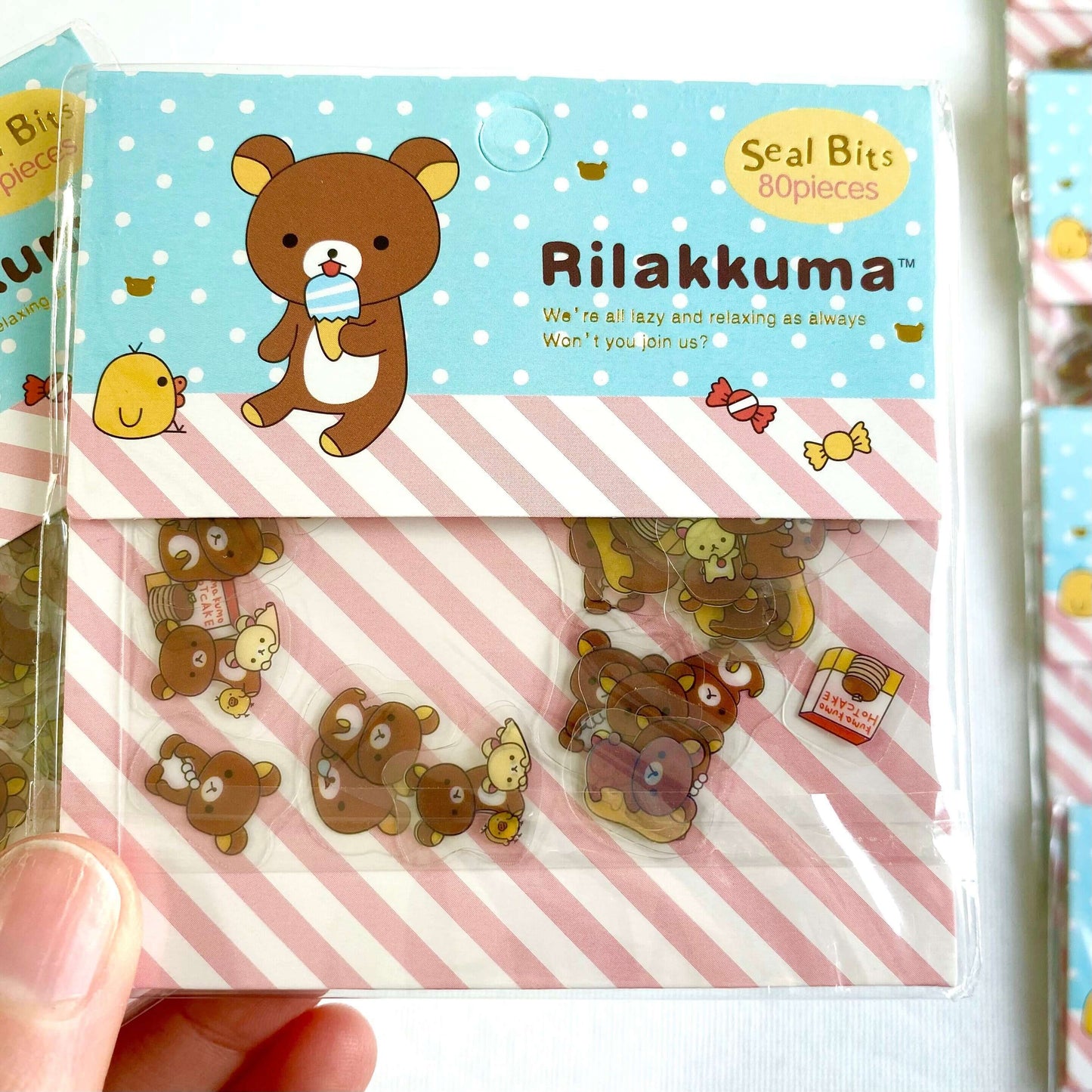 Rilakkuma Kawaii stickers 80pcs Cute Bear stickers Circus friends Series - Blacksparrowuk