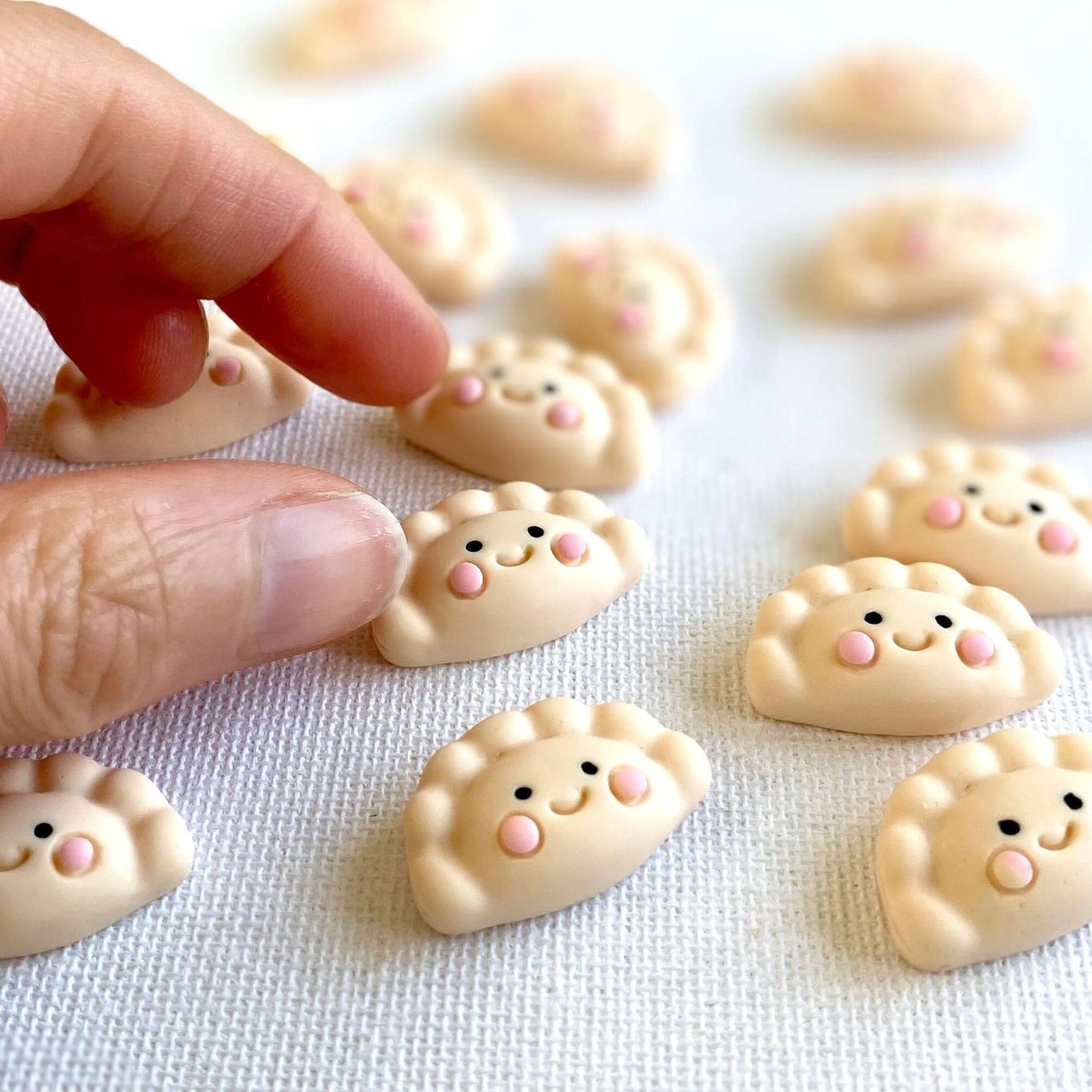 Cute Kawaii Steamed Bun Dumpling flat back Charms - Blacksparrowuk