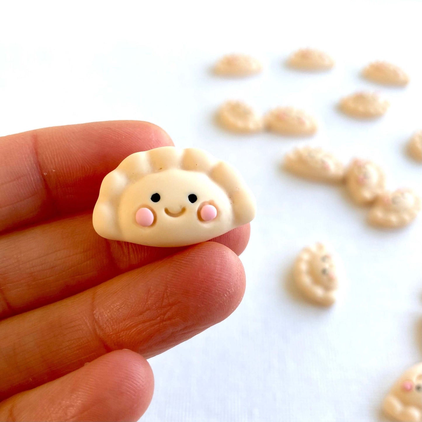 Cute Kawaii Steamed Bun Dumpling flat back Charms - Blacksparrowuk