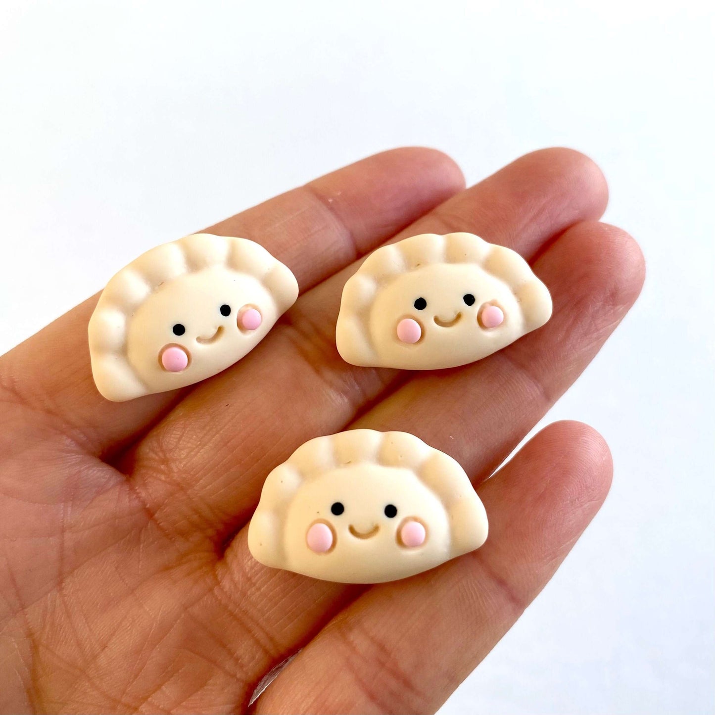 Cute Kawaii Steamed Bun Dumpling flat back Charms - Blacksparrowuk