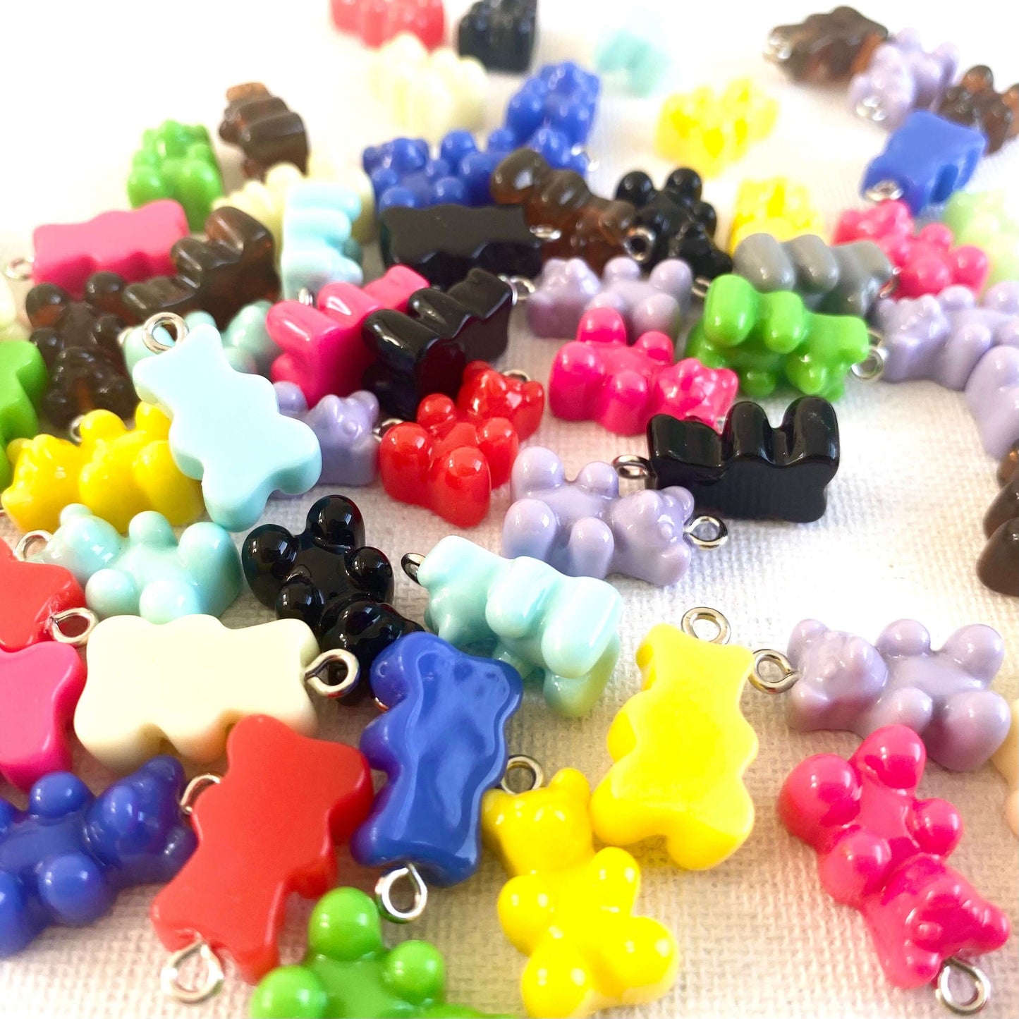 Gummy bear Pendants with metal eyelet - Blacksparrowuk