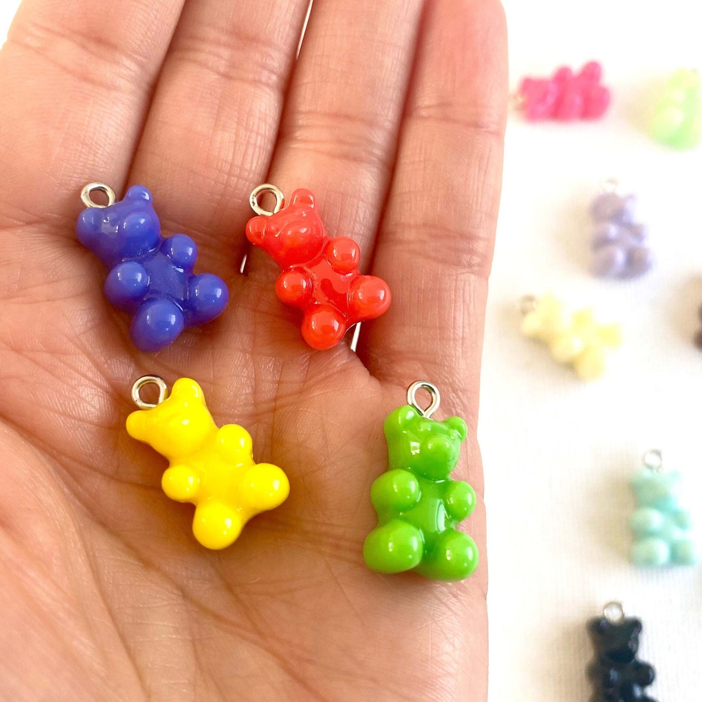 Gummy bear Pendants with metal eyelet - Blacksparrowuk