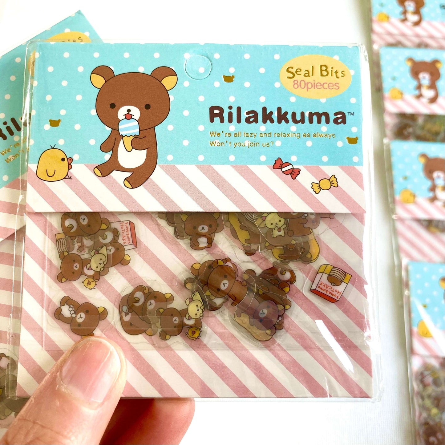 Rilakkuma Kawaii stickers 80pcs Cute Bear stickers Circus friends Series - Blacksparrowuk