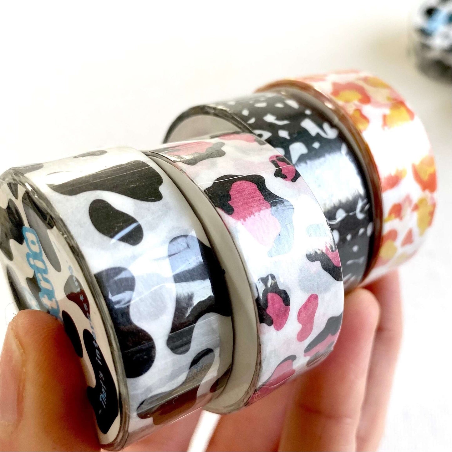 Washi tape Animal print Leopard print Cow print 3mtrs cute Kawaii Adhesive masking tape - Blacksparrowuk
