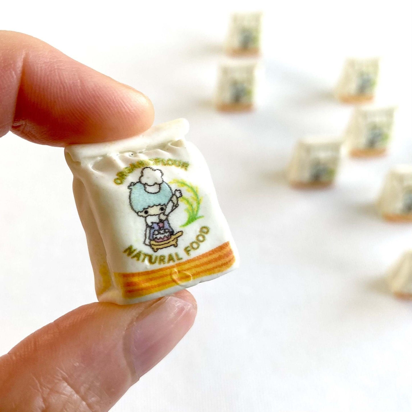 Dollhouse Miniature food Organic Flour bag 1/12 scale - Blacksparrowuk