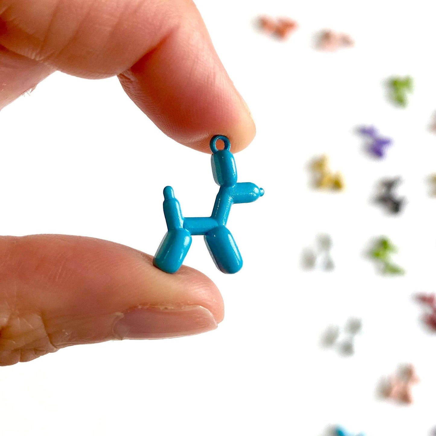Tiny Balloon Dog charms 3D Metal Miniature Balloon Model pendant - Blacksparrowuk