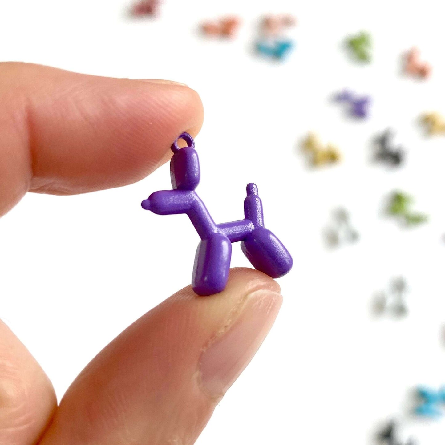 Tiny Balloon Dog charms 3D Metal Miniature Balloon Model pendant - Blacksparrowuk