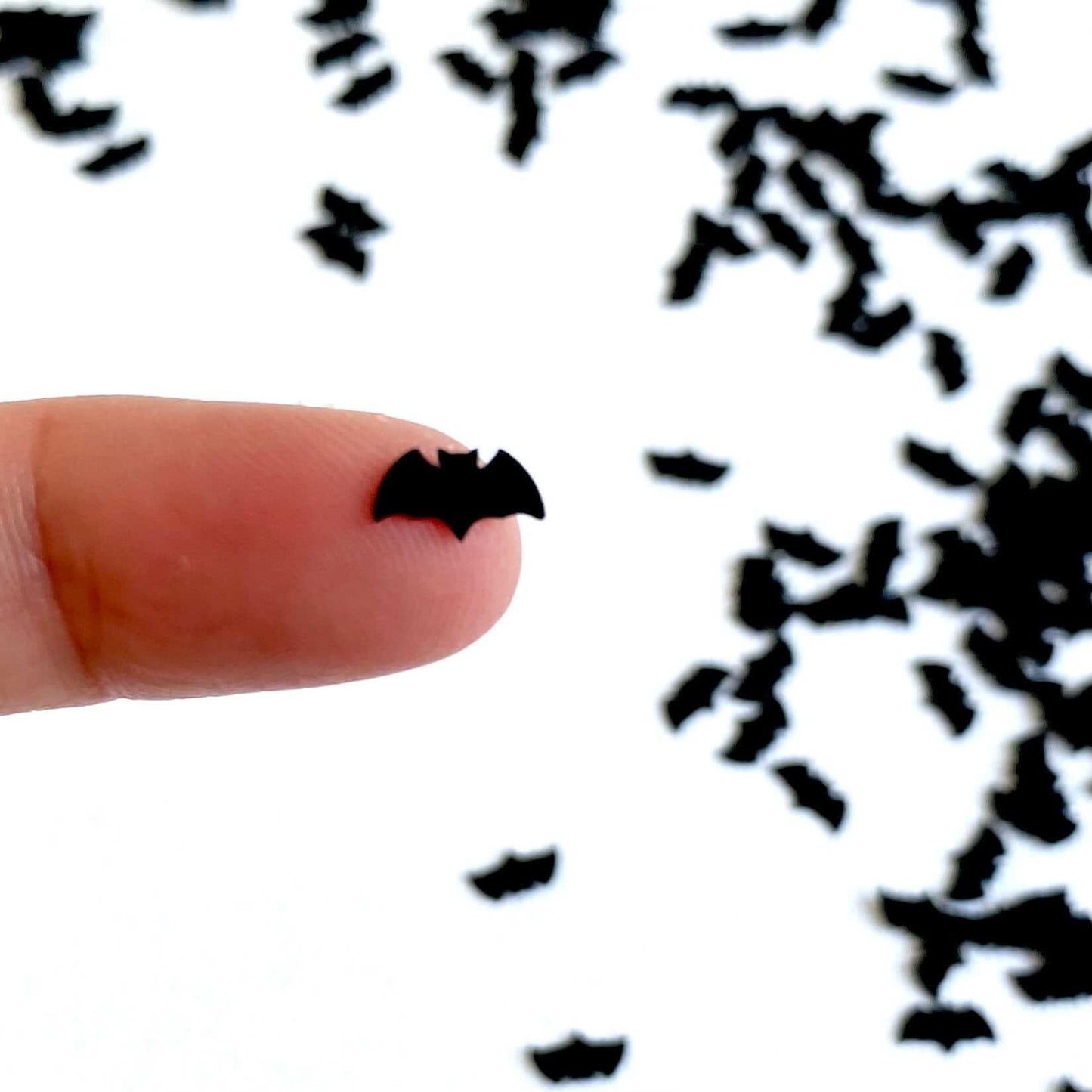 Halloween Bat Sequins black PVC mini Bats for Halloween nail art - Blacksparrowuk