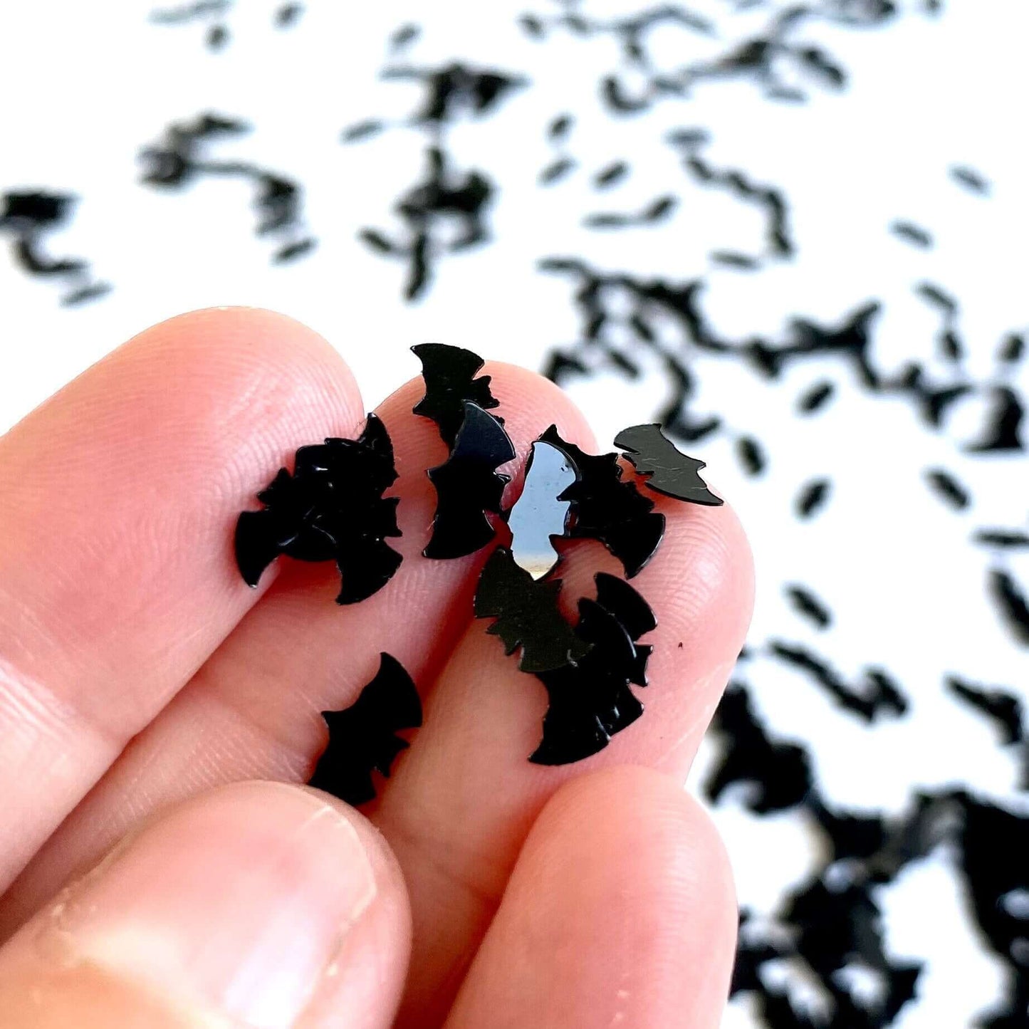 Halloween Bat Sequins black PVC mini Bats for Halloween nail art - Blacksparrowuk