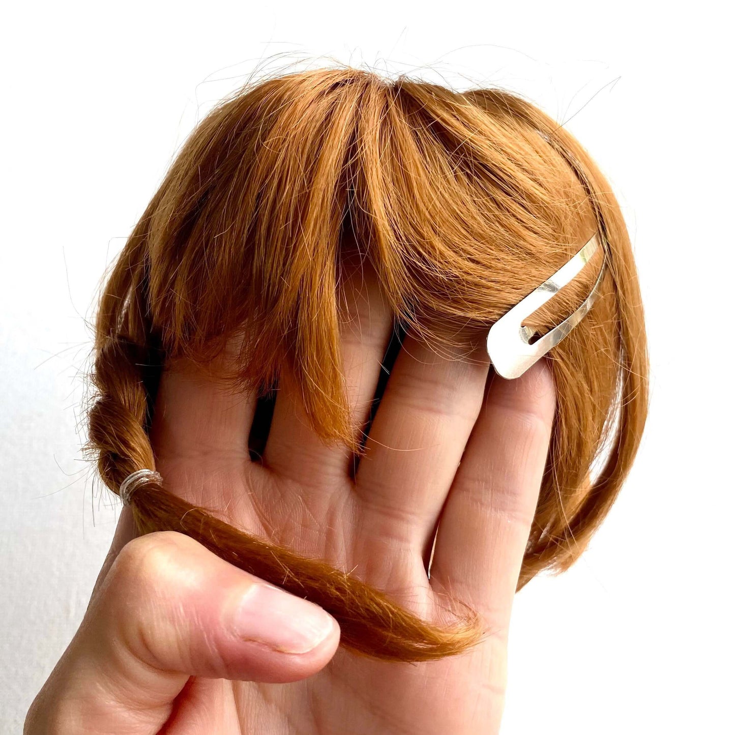Blythe Doll wig plaited Double braids imitation Mohair Girl hair Light Brown or Auburn - Blacksparrowuk