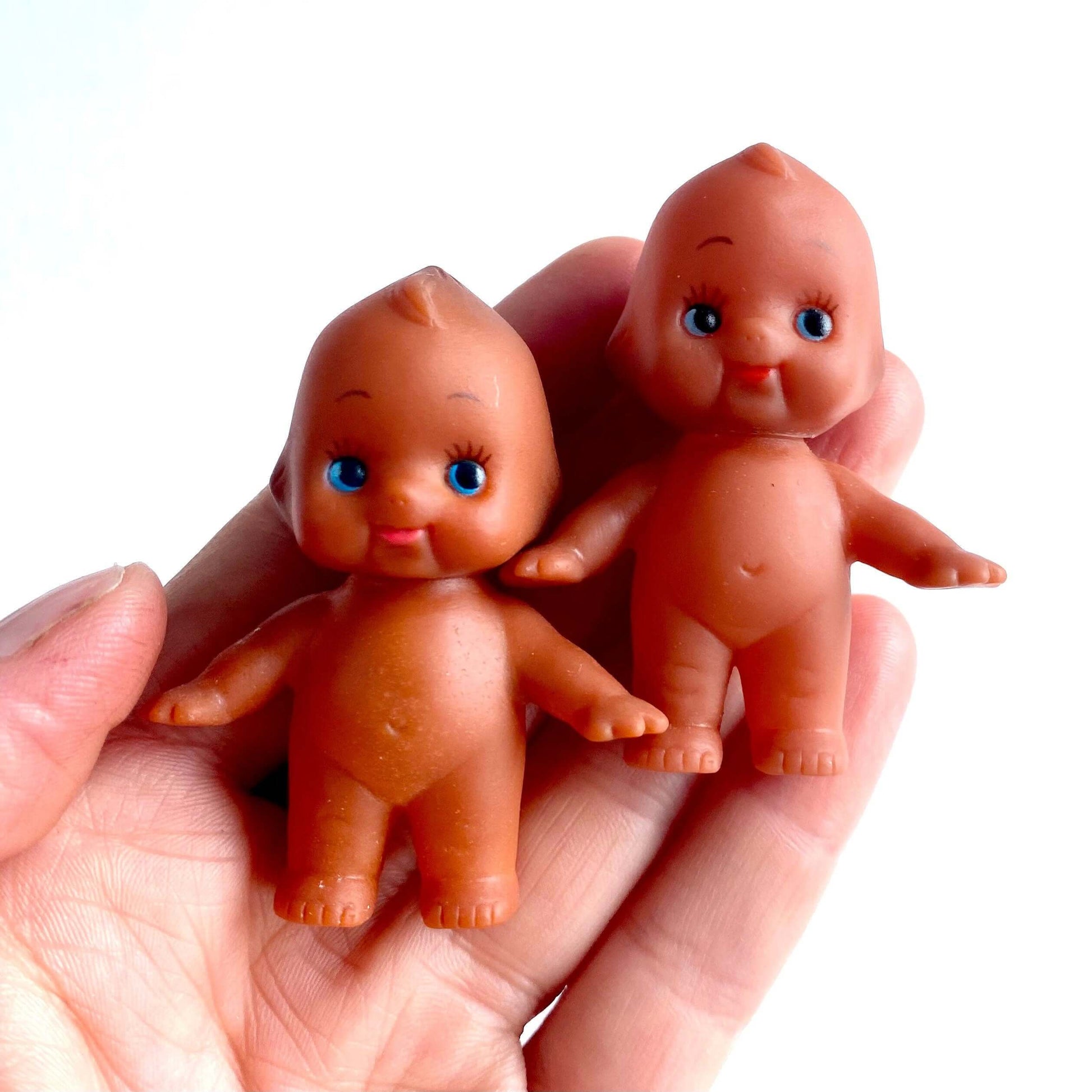 Brown baby doll Mini Kewpie doll 5cm Cute Kawaii Dolls figurine - Blacksparrowuk