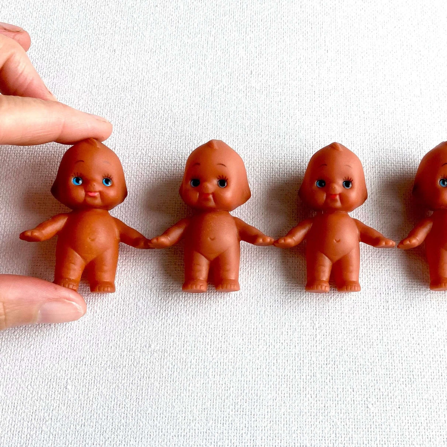 Brown baby doll Mini Kewpie doll 5cm Cute Kawaii Dolls figurine - Blacksparrowuk