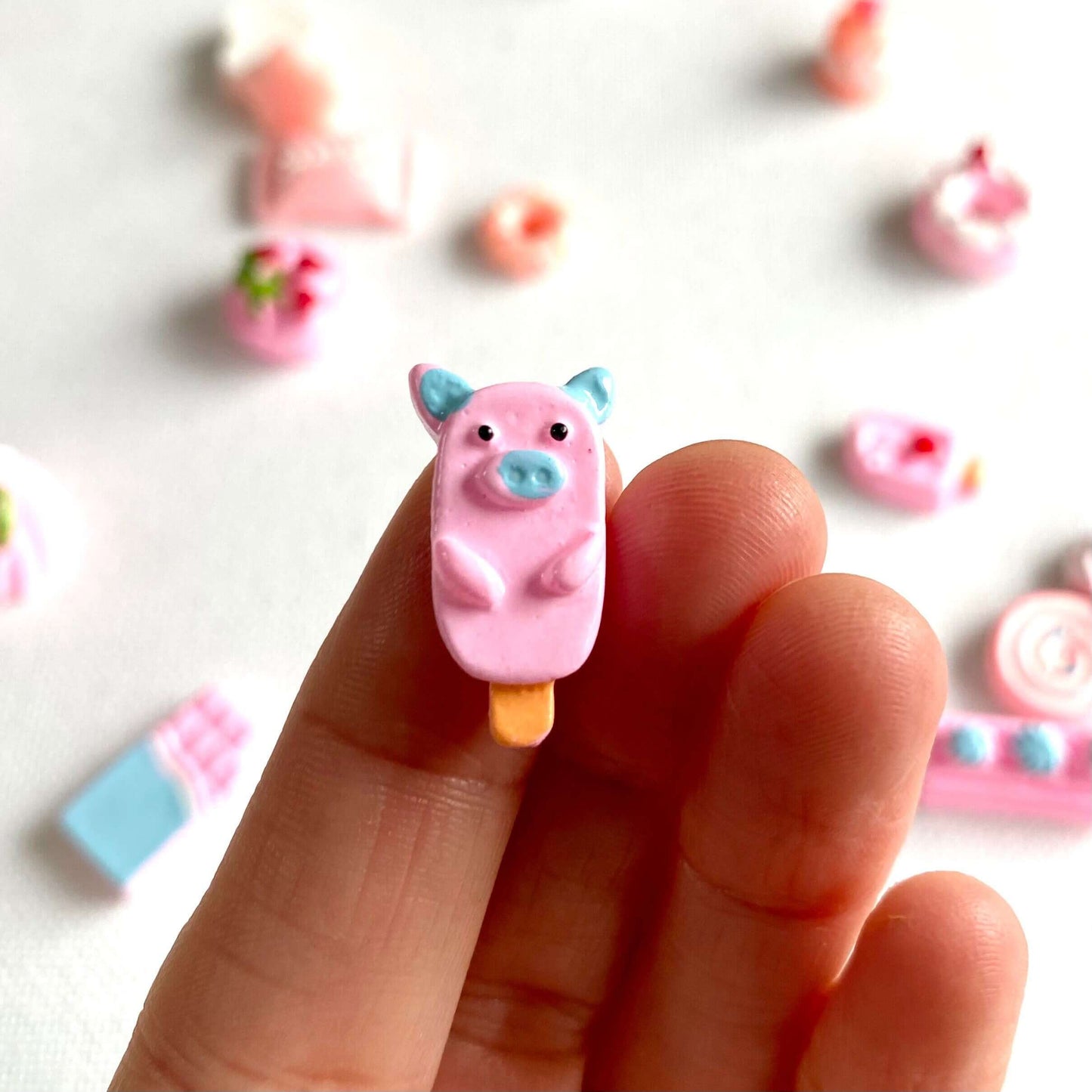 Pink set Miniature Chocolate Cake Ice Cream random mix selection resin food - Blacksparrowuk