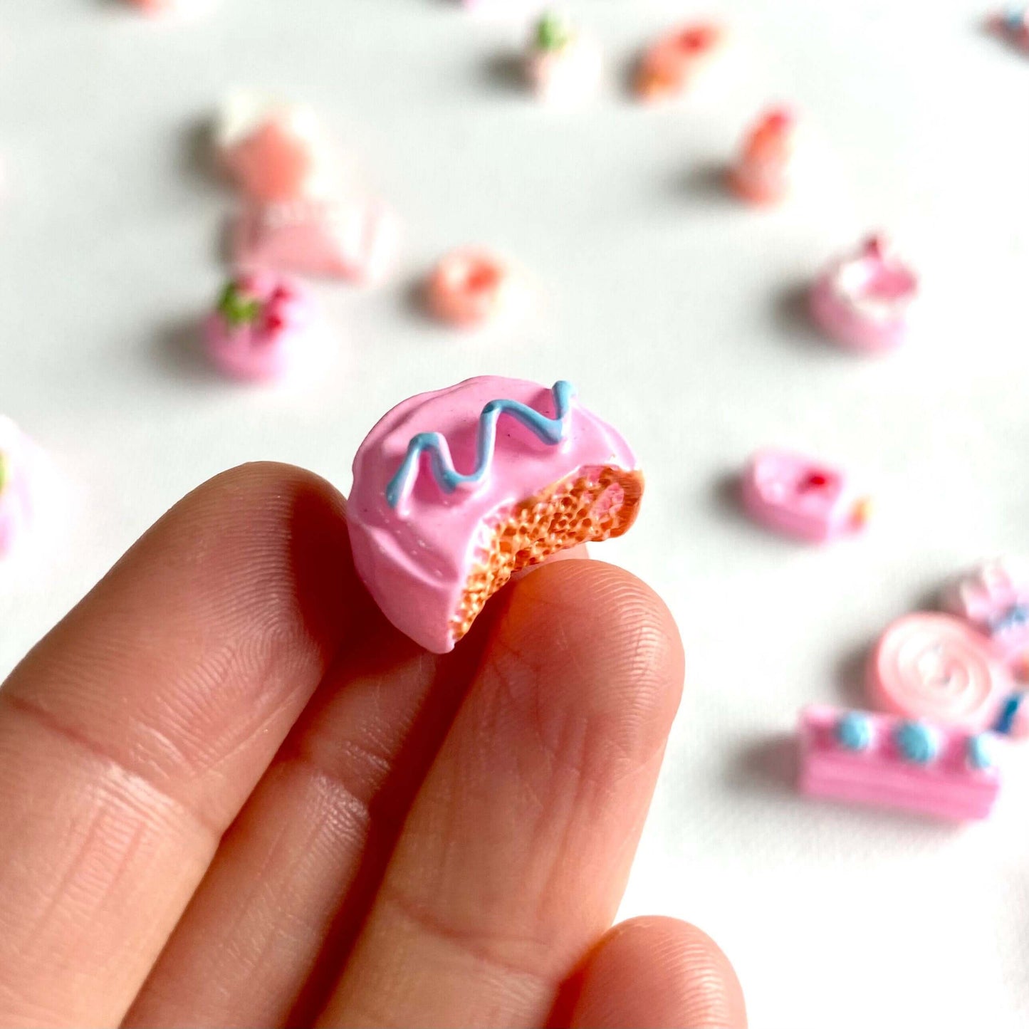 Pink set Miniature Chocolate Cake Ice Cream random mix selection resin food - Blacksparrowuk