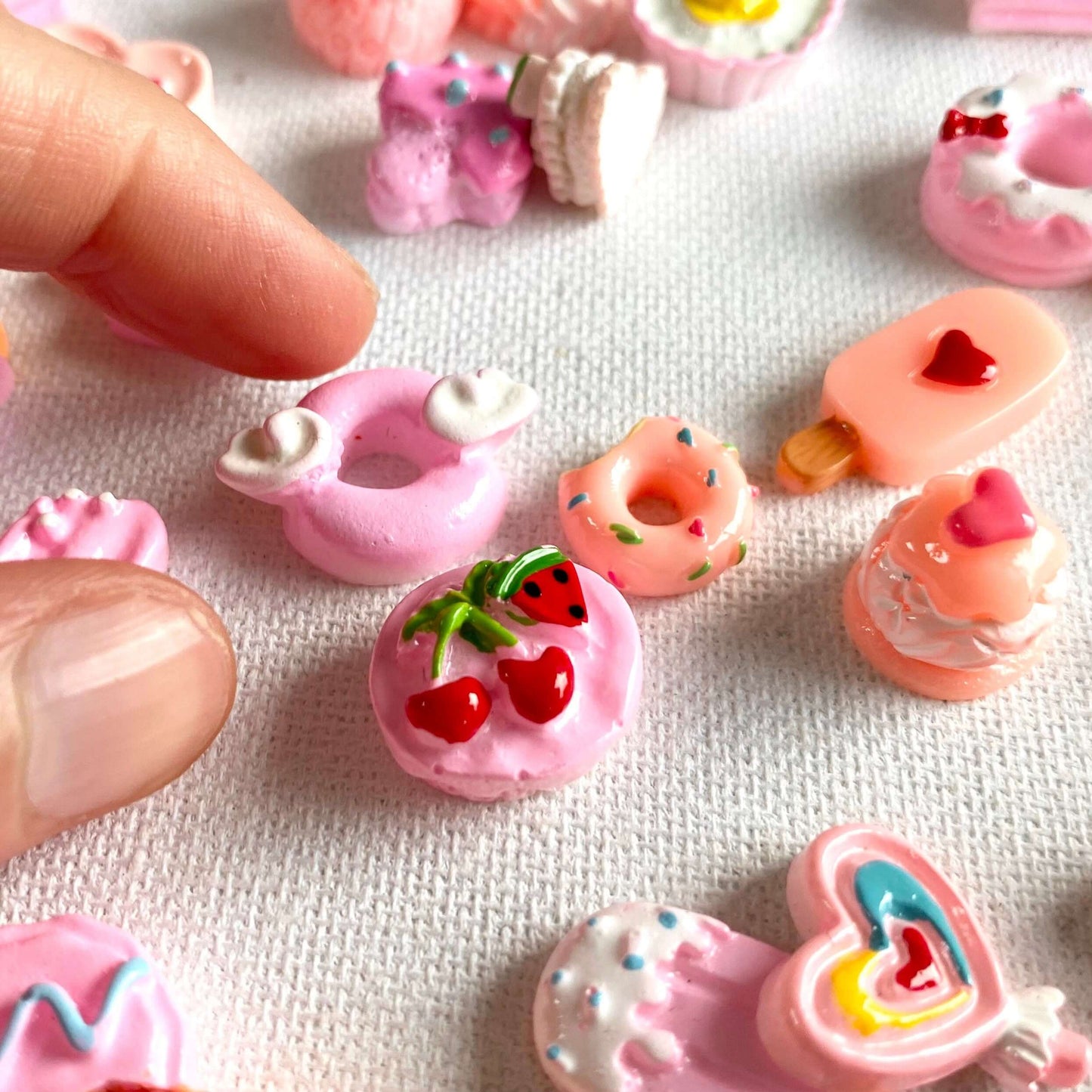 Pink set Miniature Chocolate Cake Ice Cream random mix selection resin food - Blacksparrowuk