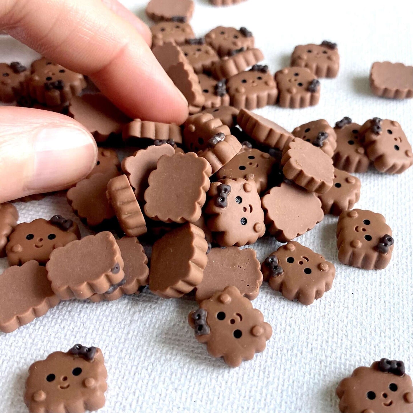 Happy Kawaii Mini cookies Dollhouse miniatures - Blacksparrowuk