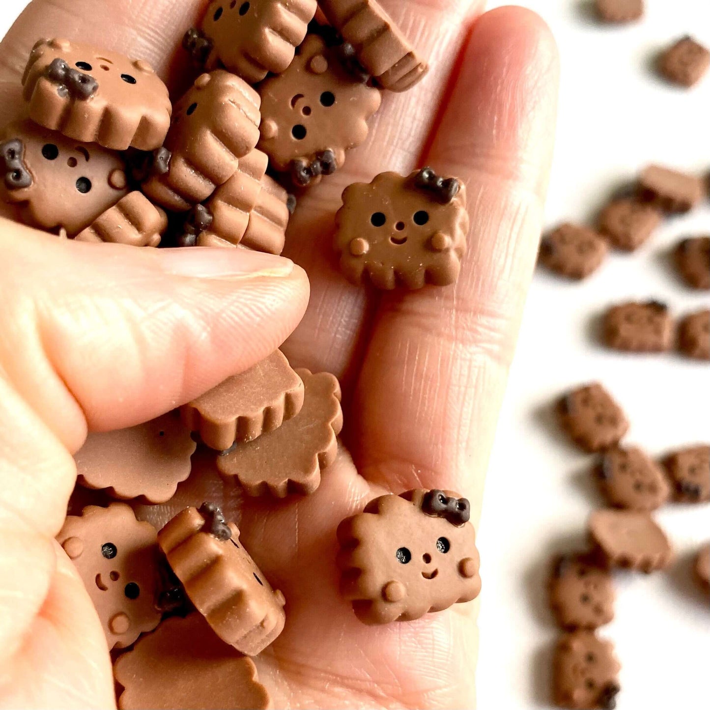 Happy Kawaii Mini cookies Dollhouse miniatures - Blacksparrowuk