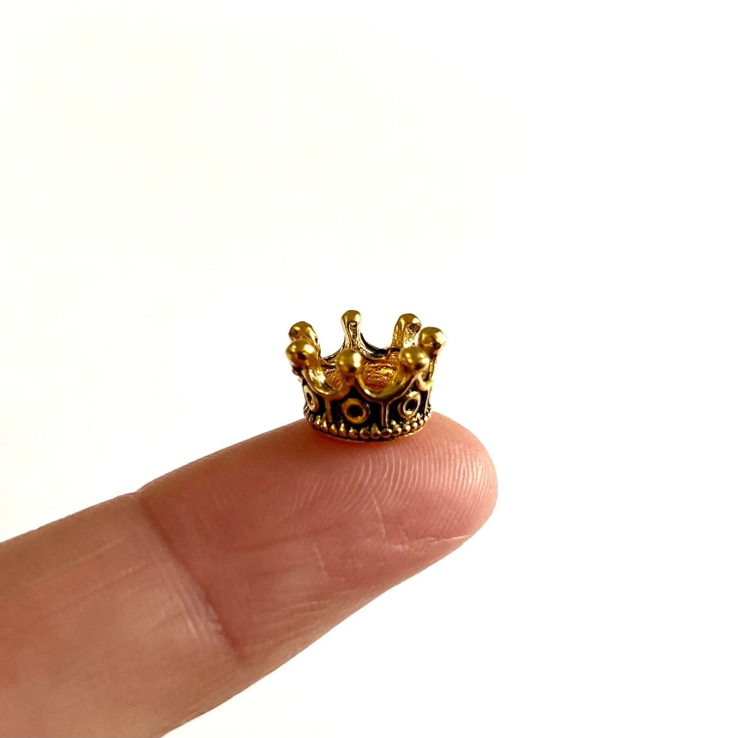 Miniature Doll Crown Metal crown charms Dollhouse Miniature - Blacksparrowuk