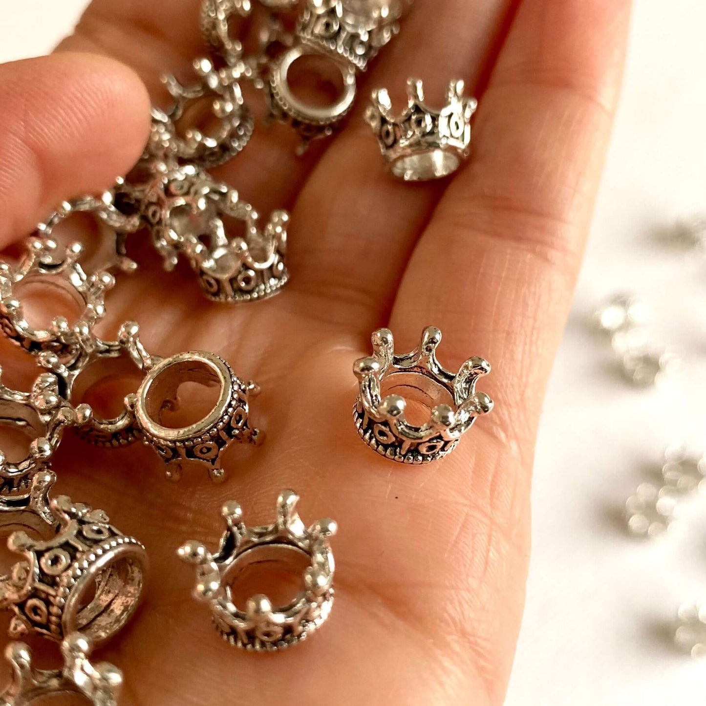 Miniature Doll Crown Metal crown charms Dollhouse Miniature - Blacksparrowuk