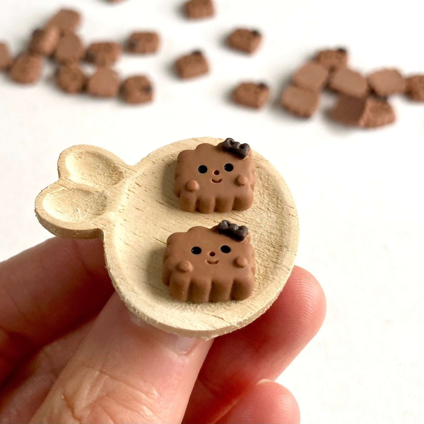 Happy Kawaii Mini cookies Dollhouse miniatures - Blacksparrowuk